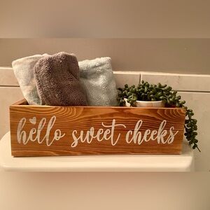 Rustic Wooden Bathroom Organizer